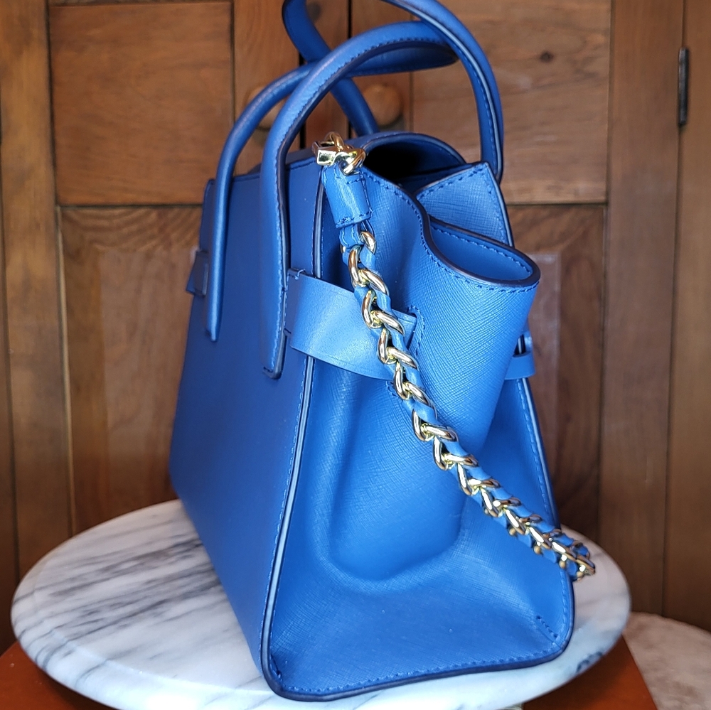 Michael Kors Blue Leather Handbag - Picture 13 of 17